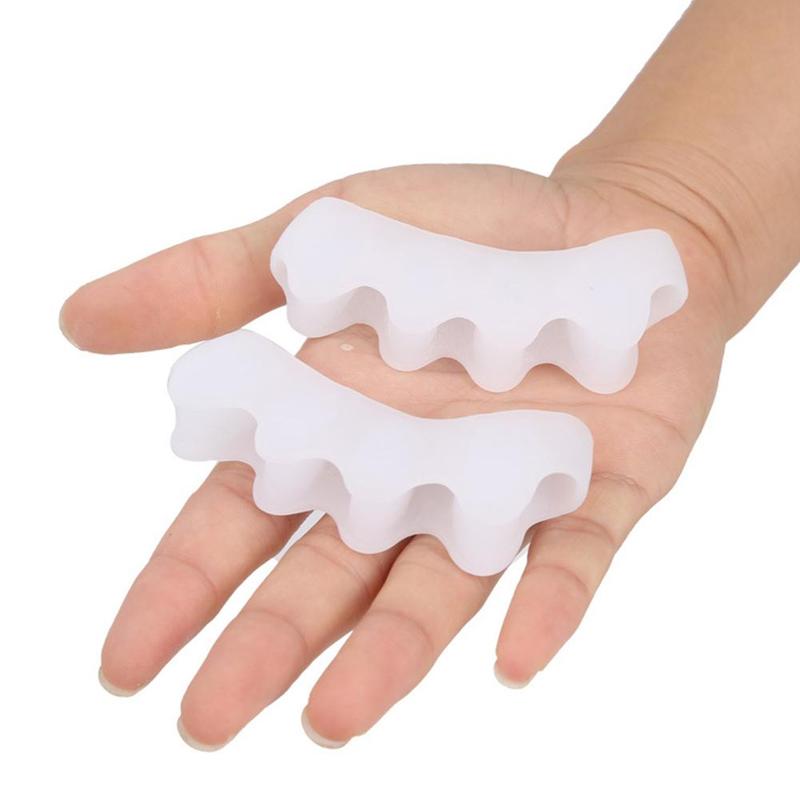 Silikon tåspreder separatorer hallux valgus korrigering fotpleie verktøy gel knystbeskytter tå rettetang correctors 1 par
