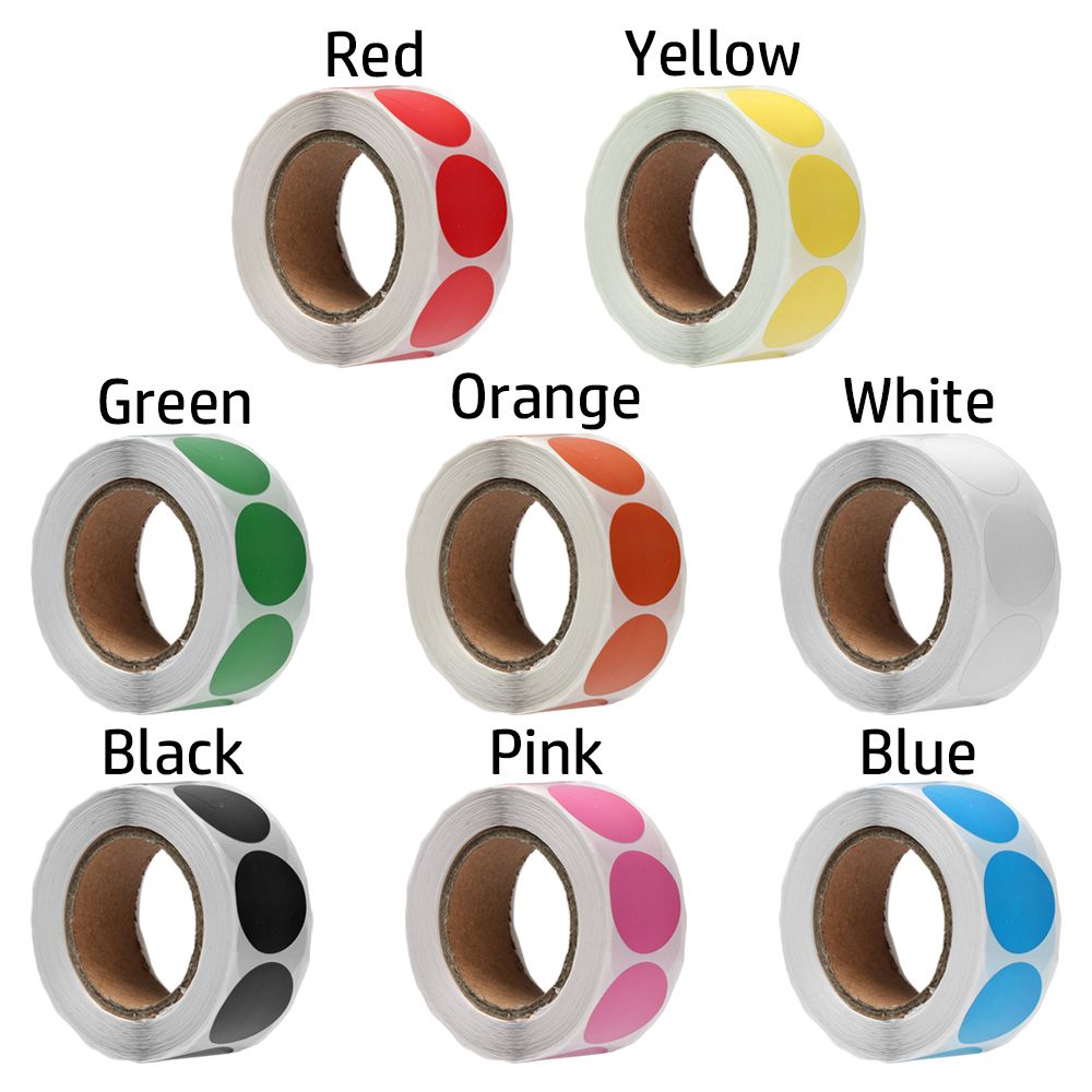 500Pcs/Roll Chroma Label Colorful Code Dot Labels Stickers Seal Labels Scrapbooking For Packaging Stationery Stickers