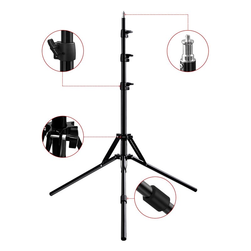 2M 6.5ft Stand Statief Vouwen Stand Light Stand Voor Softbox Foto Video Verlichting Flashgun Lampen/Paraplu Flash