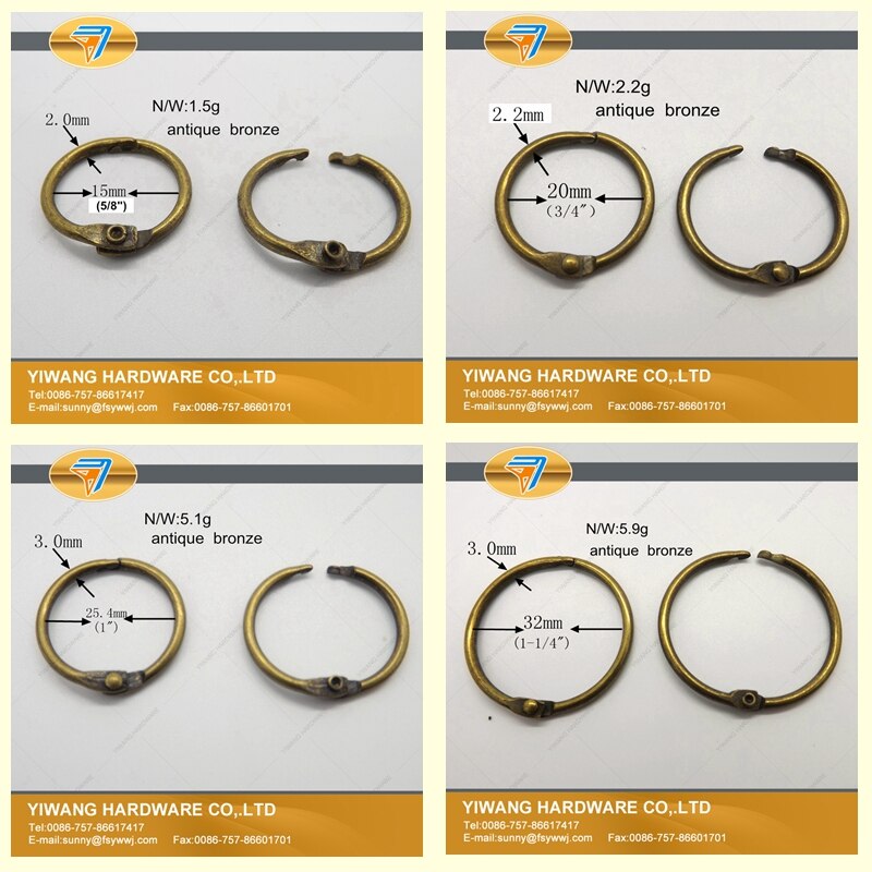 Produkter antik bronze gardin ring 51mm 63mm nøglering hængende ring samling bindemiddel ring 10 stk/pakke