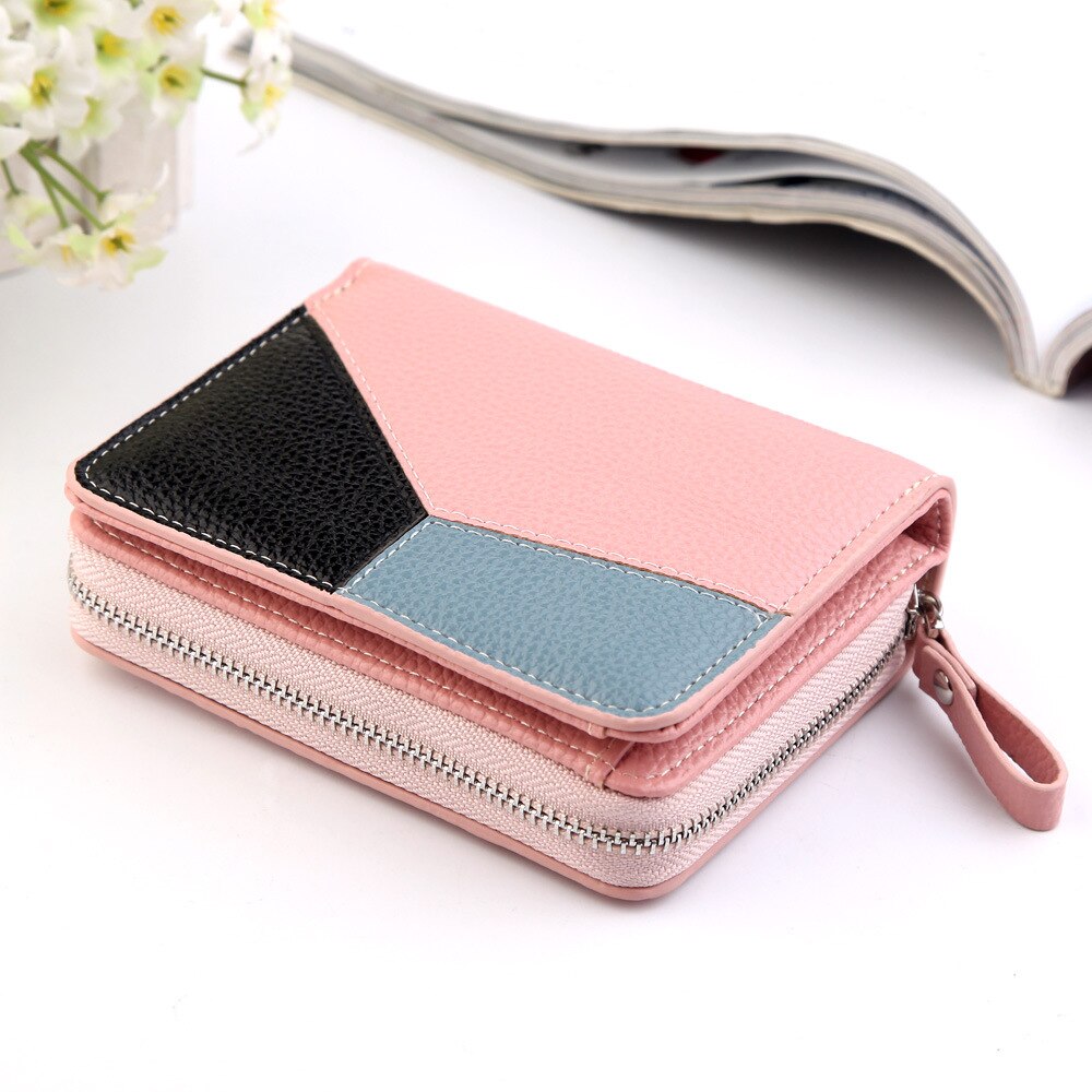 Patchwork damesportemonnees grote capaciteit leren clutch portemonnee kaarthouder portemonnee voor vrouwen mooie dames portemonnee