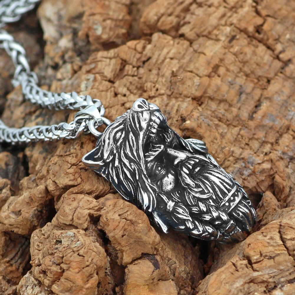 Nordic Viking amulet odin Amulet Stainless Steel Necklace With Valknut Rune Bag