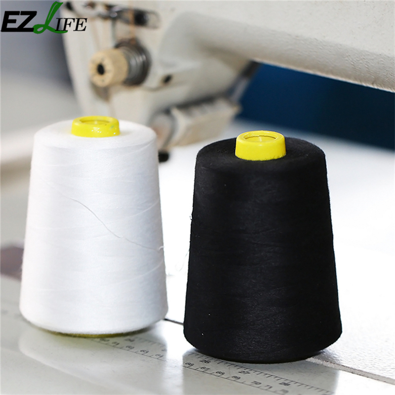 1 Uds hilo De coser Blanco/Negro hilo De coser De poliéster Para máquina De coser Hilos De Bordar Para Maquina De COSER hilo #519