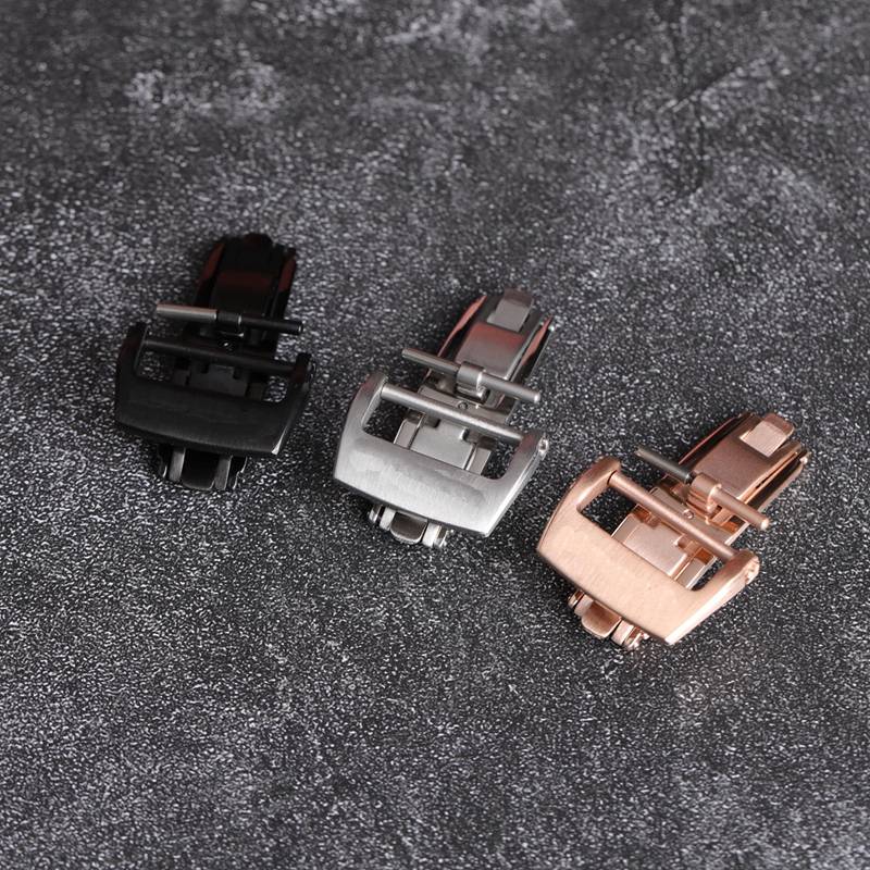 Original 316L Stainless Steel Folding Clasp, 20MM Silver Black Rose Gold And Golden Stainless Steel Clasp