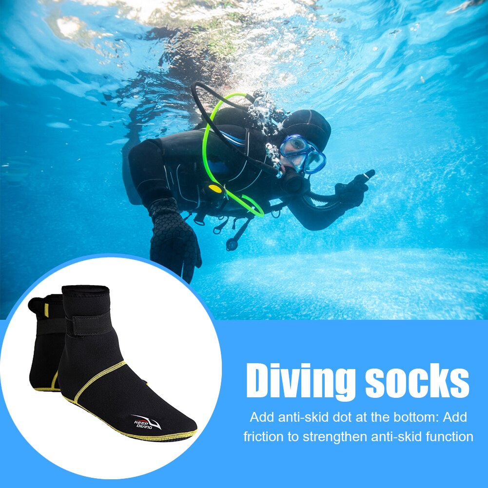Outdoor Diving Winter Swimming Snorkeling Socks 3mm Thermal Floor Socks Anti-Skid Neoprene rubber + Nylon cloth Wimming Shoes