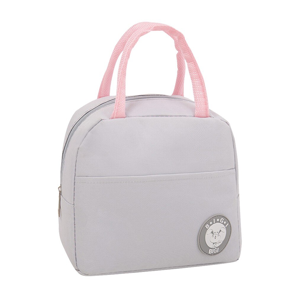 Waterproof Nylon Portable Lunch Bags For Women Student Lunch Box Bag Thermo Bag Office School Picnic Cooler Bag Launcher Sac