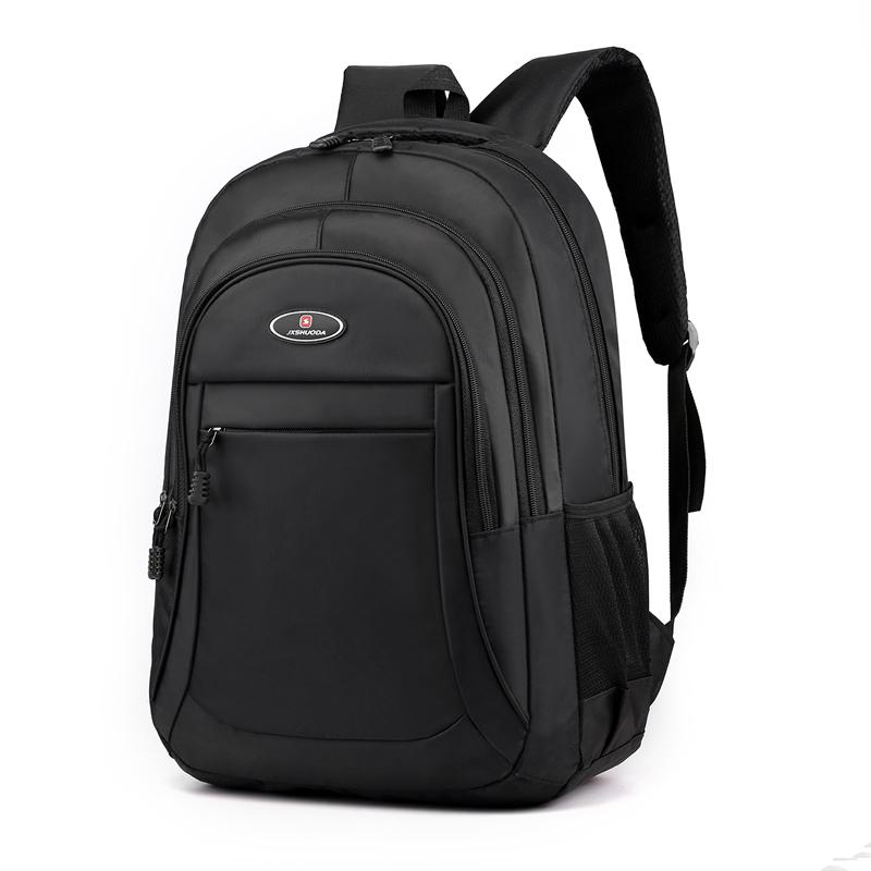 Rygsæk herre skole rygsække 15.6 tommer laptop rygsæk rygsæk mochilas mandlige taske skoletaske til teenager dreng: Sort