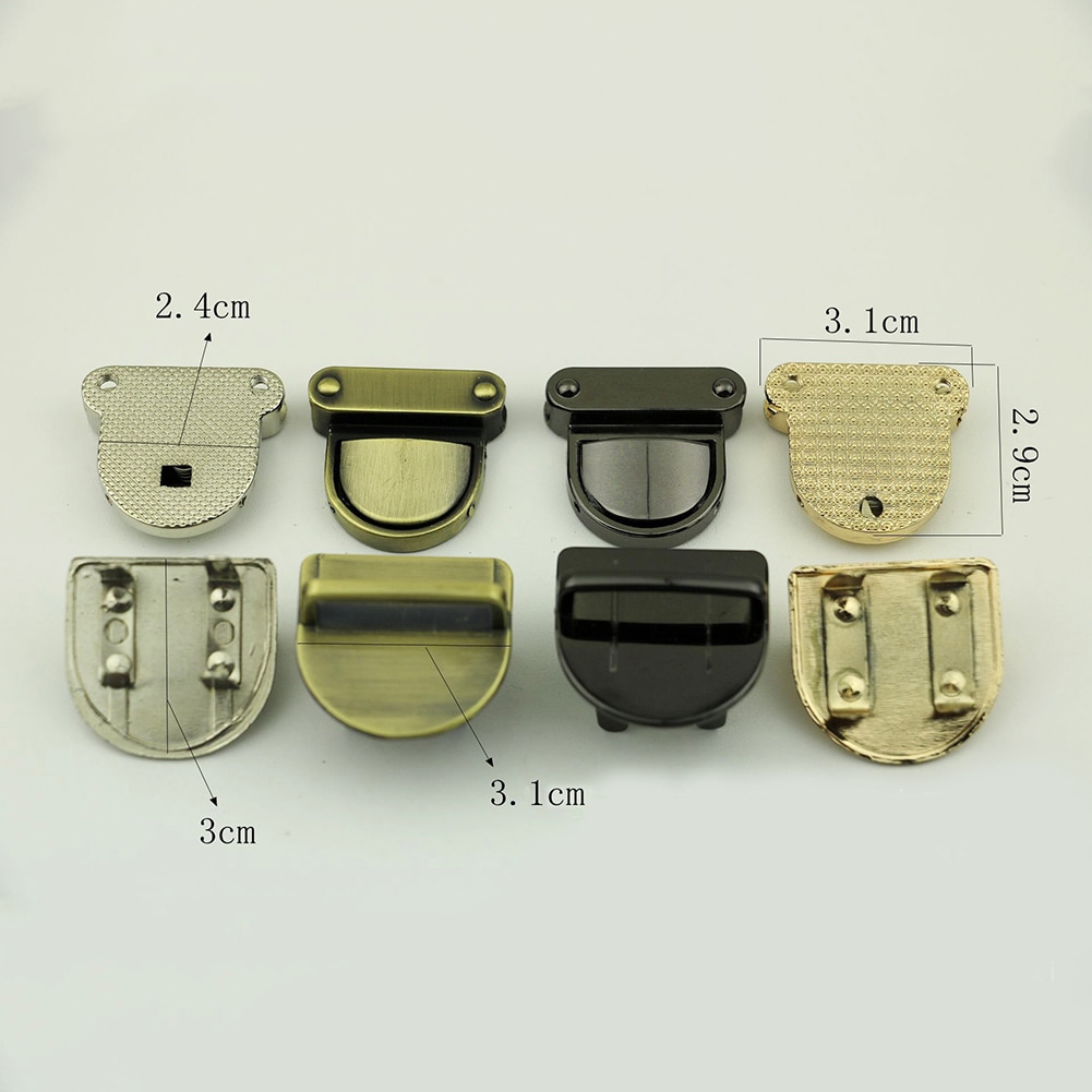 1PC Durable Buckle Twist Lock Hardware For Bag Shape Handbag DIY Turn Lock Bag Clasp