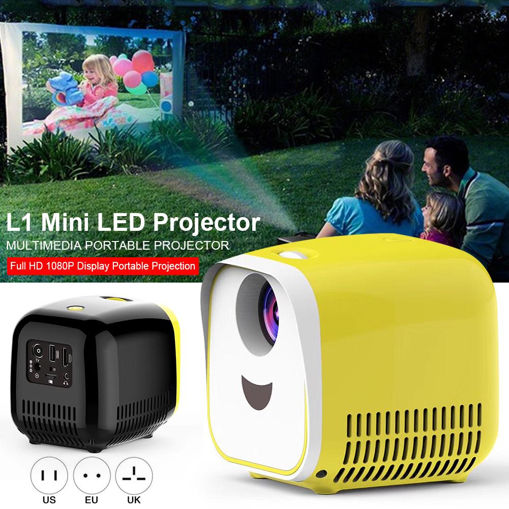 L1 mini-projectoren 1080p full hd led-filmprojectoren home theater videoprojectoren met hdmi-kabel voor usb tf tv laptop game
