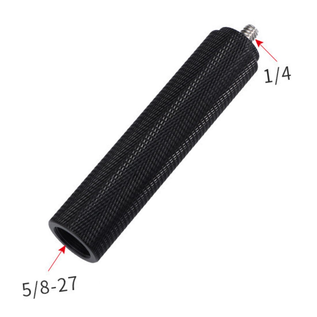 1/4 3/8 5/8 śruba uchwyt ręczny lustrzanka uchwyt gorącej stopki uchwyt ze stopu Aluminium dla GoPro telefon komórkowy Selfie stabilizator Holder: 14 male to 58 female
