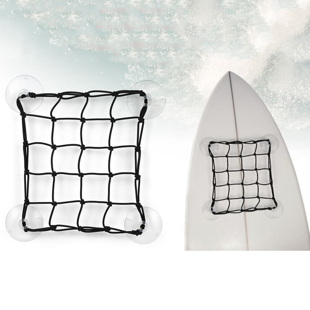 Gepäcknetztasche mit saugnäpfen für surfbrett, kajak, paddleboard, deckaufbewahrungsnetz mit 4 saugnäpfen, paddleboard-netztasche als zubehör
