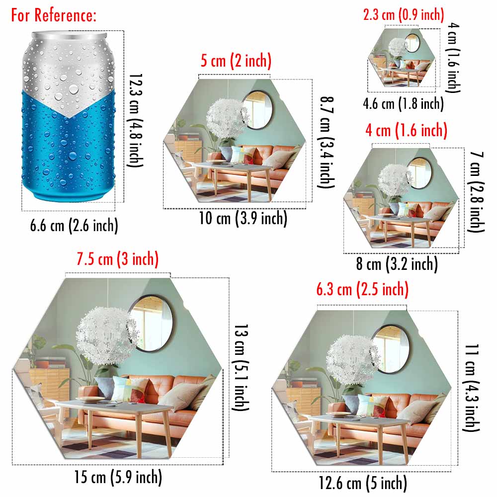 MCDFL-pegatinas de pared de espejo acrílico hexagonal, azulejos decorativos, autoadhesivos, estéticos, decoración coreana para el hogar, Panel de maquillaje de ducha