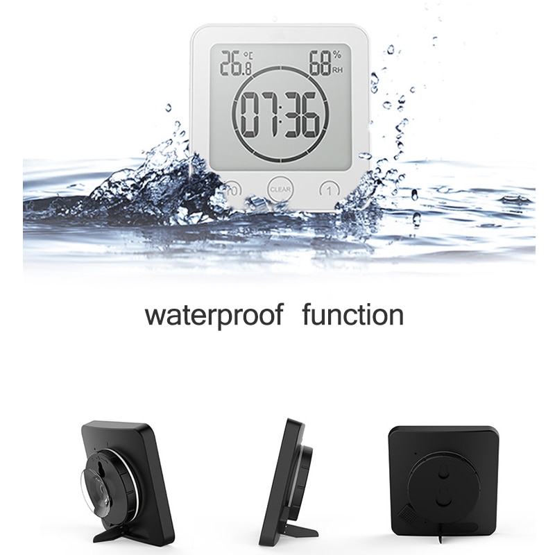 Horloges de salle de bain numérique Lcd étanche douche montres minuterie Temp horloge murale accessoires de décoration de la maison offre spéciale moderne