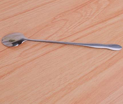 Juego de barra de acero inoxidable, cuchara de café de mango largo, cucharas de barra larga de metal