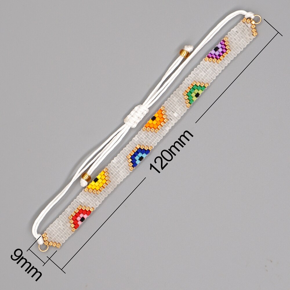 gehen2Boho Türkisch böse Auge Armband Mehrfarbig griechisch Auge Schmuck Miyuki Samen Perlen Bohemien handgefertigt gewebte Armbänder Pro Frauen