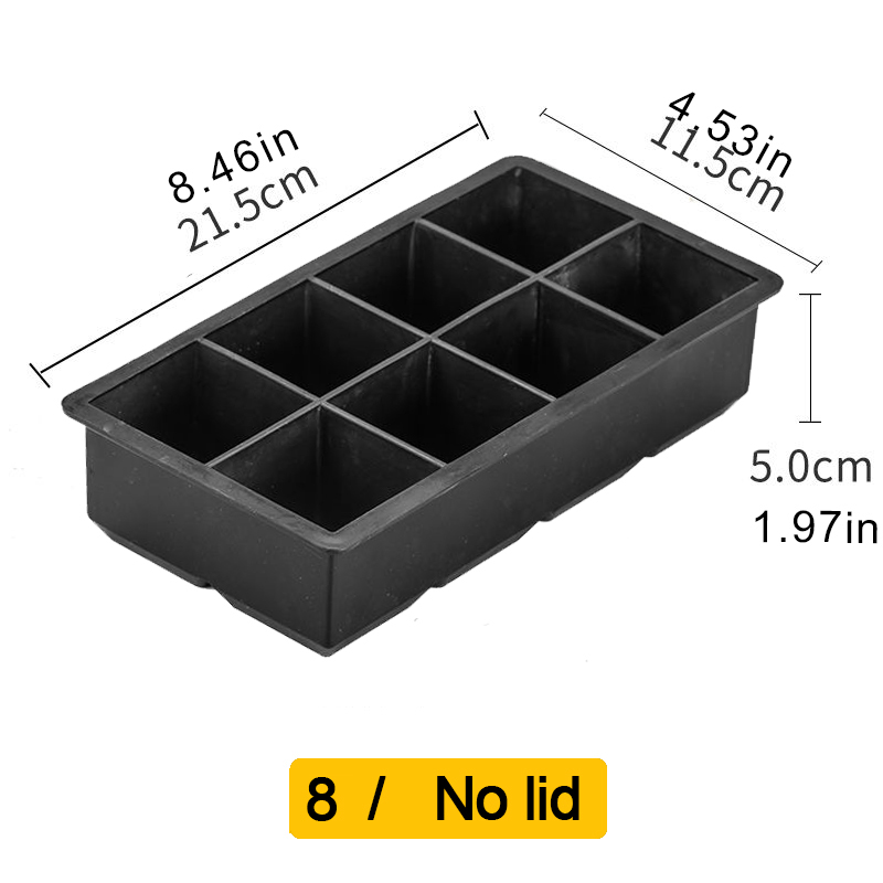 Isbitform for 4/6/8/15 isbiter, stor isbitform, stor isbitform av matkvalitet, bpa-fri, firkantet form, gjør-det-selv-kjøkken, baris: Rosa