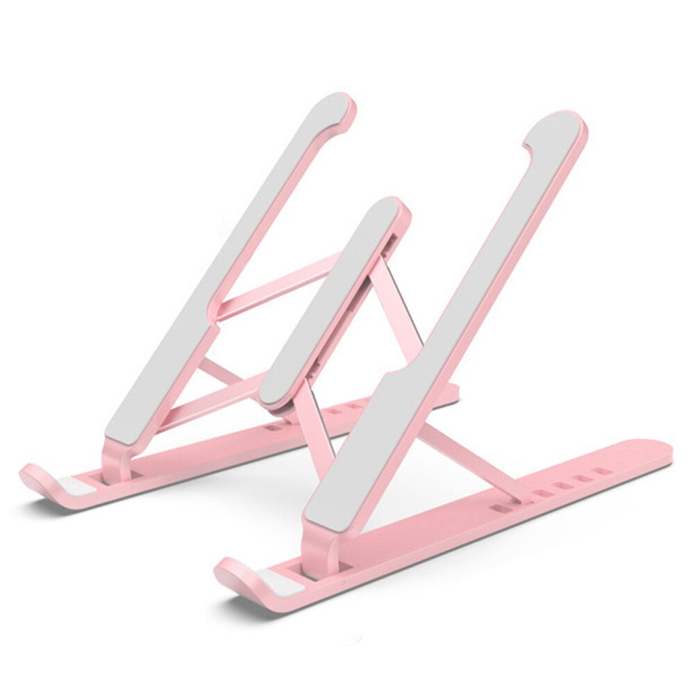 Pieghevole taccuino PC Staffa Regolabile Staffa di Supporto di Raffreddamento del PC 7 Ingranaggi Altezza Del computer Portatile Del Supporto Del Basamento per il computer portatile da 15.6 pollici: rosa