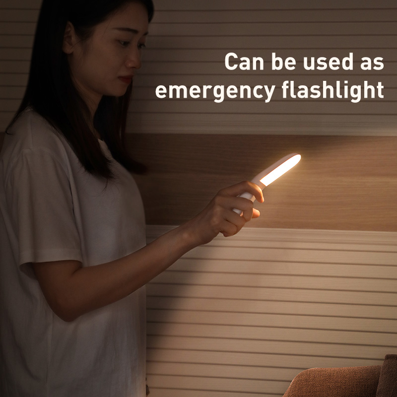 Baseus luz de noche LED inteligente PIR inteligente Sensor de movimiento lámpara LED USB recargable dormitorio armario Baño Luz De noche magnética