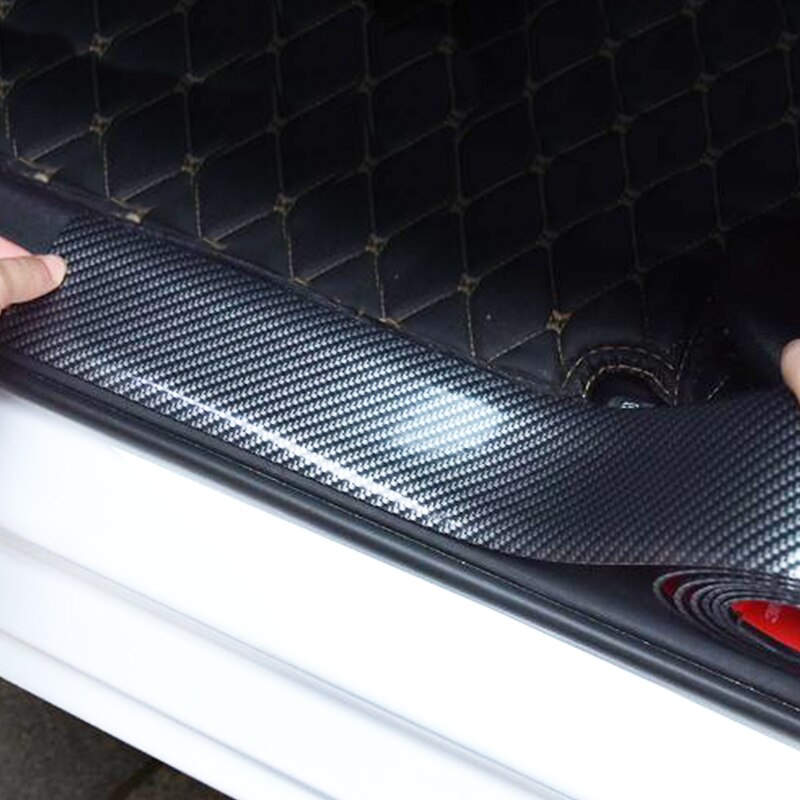 Decoración Para el coche, molduras de fibra de carbono, tiras decorativas para parachoques, protección para alféizar de la puerta, accesorios de para el coche, 1M