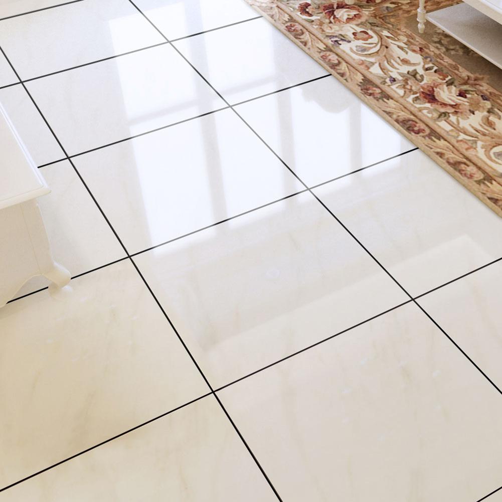 Durable Tile Stickers Classic Delicate Texture 500cmx5cm PVC DIY Self-adhesive Waterproof Floor Wall Tile Sticker Home Decor