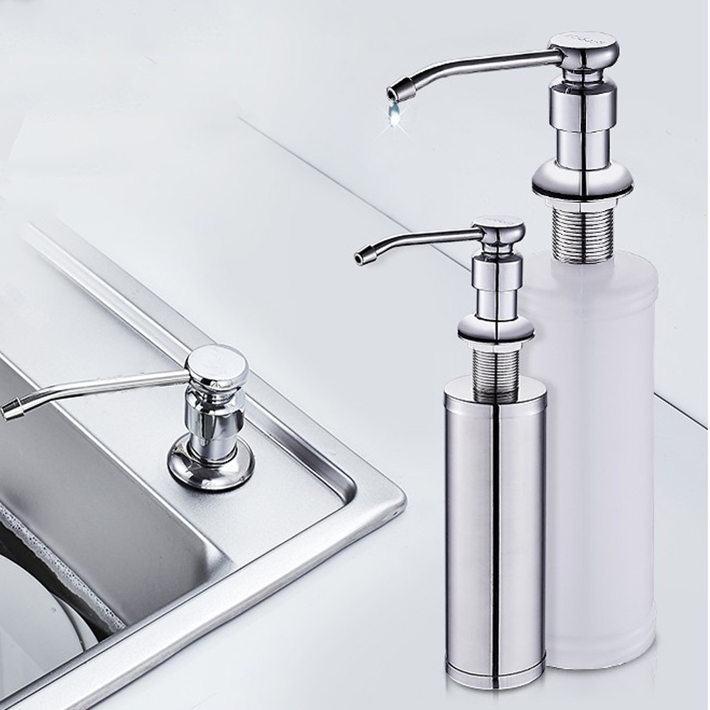 Kitchen Sink Soap Dispenser ABS Plastic Built In Lotion Pump Plastic Bottle For Bathroom And Kitchen Liquid Soap Organize
