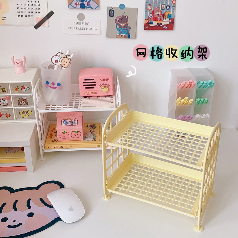 Stapelbaar Mesh A4 Papier Bestand Lade Organizer Document Tijdschriftenrek Plastic Boek Houder Desktop Opslag Mand Plank Briefpapier