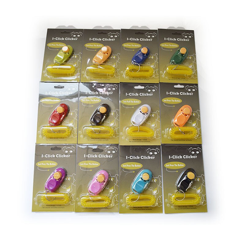 1PC Portable Pet Clicker Whistle Training Guide Wrist Band Delicate Pets Dog Cat Button Trainer Pet Dog Supplies