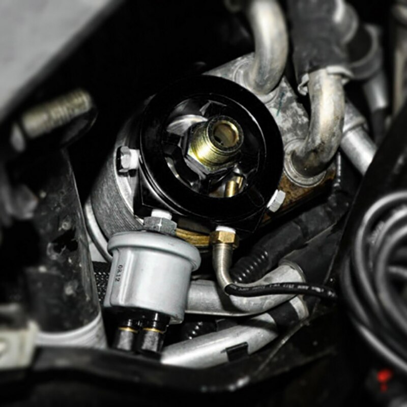 Oil Pressure Gauge Filter Sandwich Adapter Plate f... Grandado