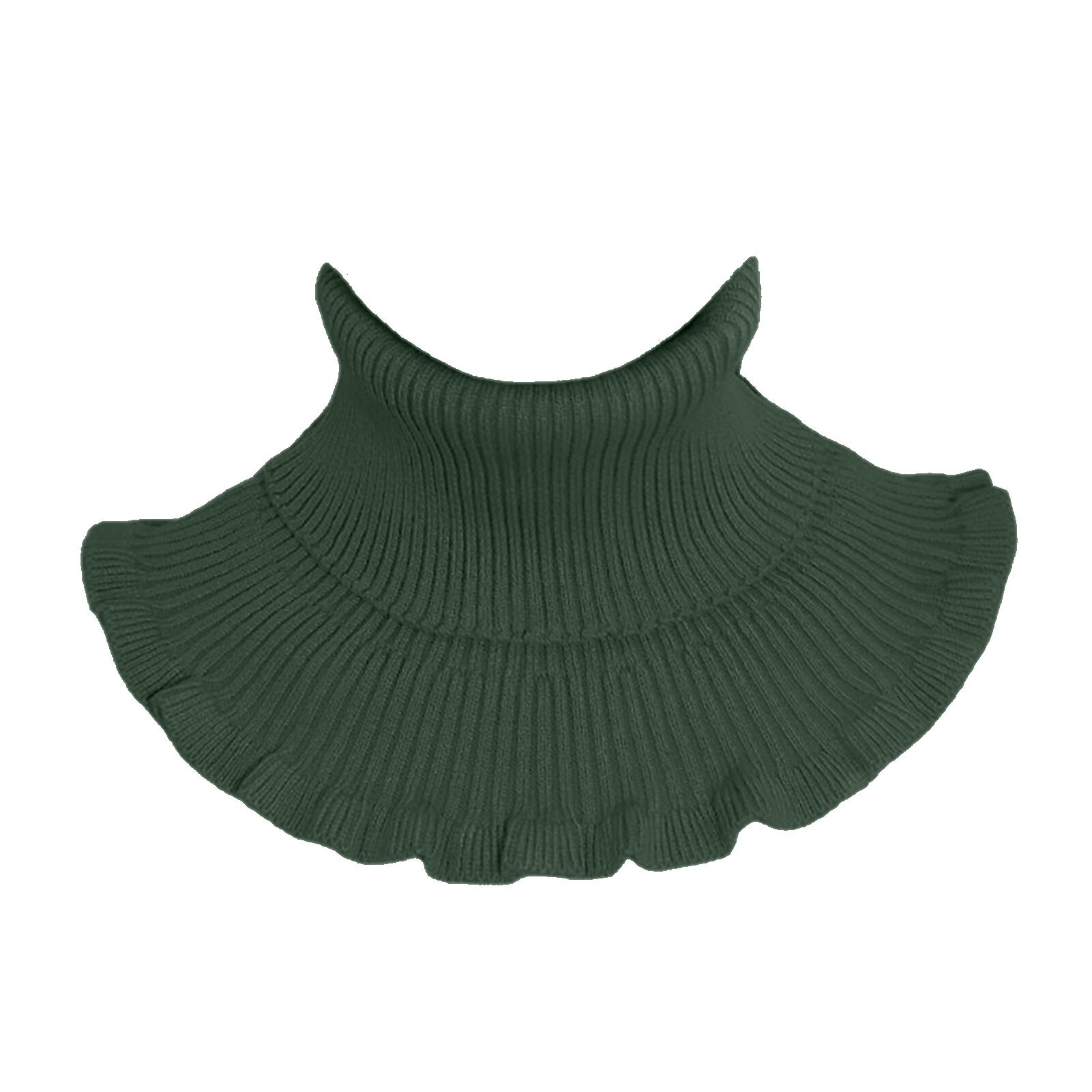 Collier à col roulé pour femme, couleur unie, écharpe tricotée respirante, guêtre de cou: Dark Green