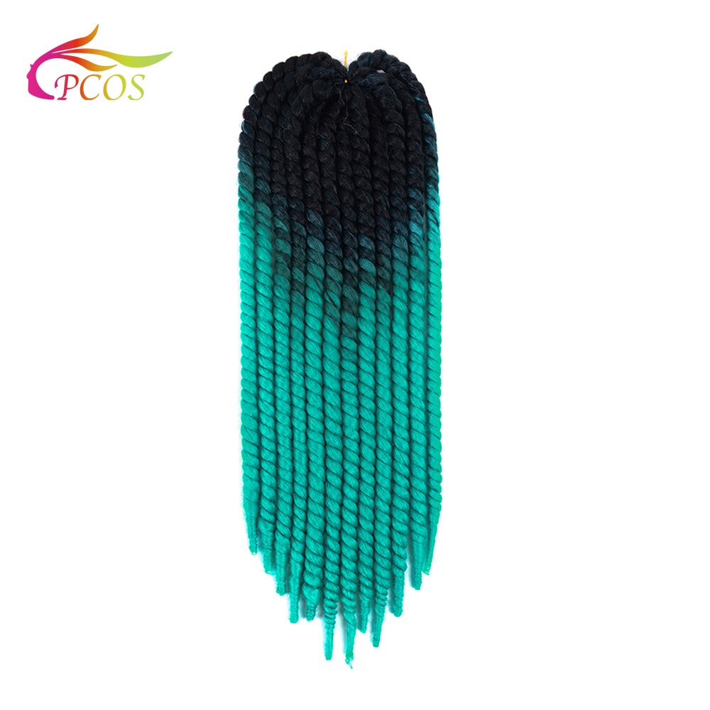 22'' Havana Mambo Twist Hair Crochet Braids Lots Color Ombre Synthetic Crochet Hair Dreadlocks Braid Hair Wig: Z6