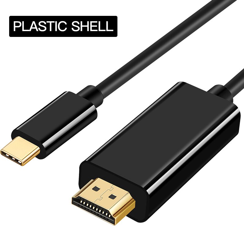 Usb C Naar Hdmi Kabel 1.8M 4K Type C Hdmi Thunderbolt3 Converter Voor Macbook Huawei Mate 30 USB-C hdmi Adapter Usb Type C Naar Hdmi: TPE shell