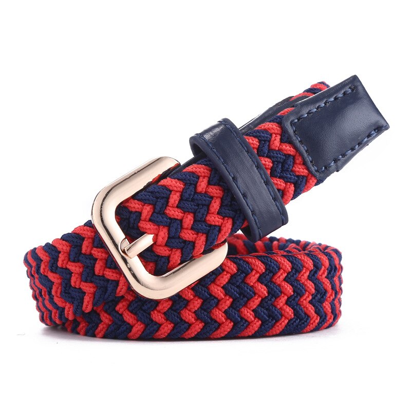 ZLD – ceinture en toile unisexe, alliage, boucle ardillon, costume parent-enfant, tissage décontracté, toile tissée simple, bande élastique unie: 6