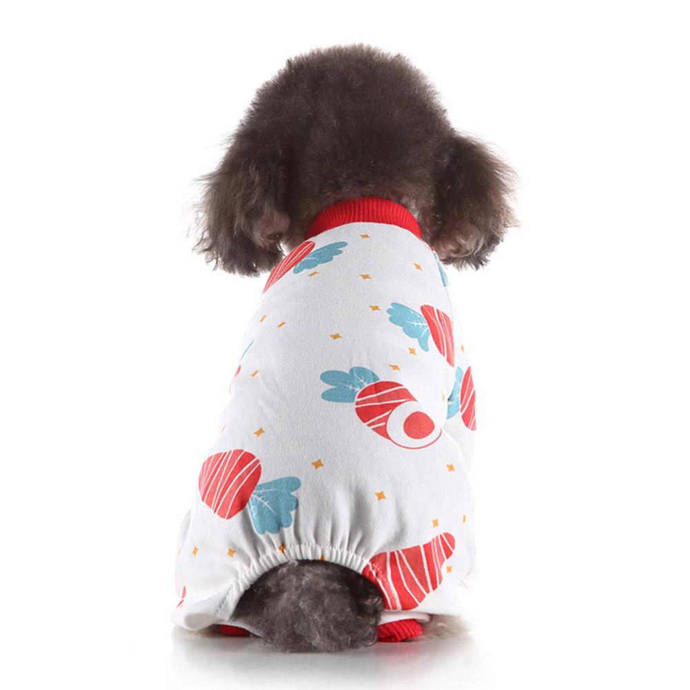 Pijama estampado para mascotas, Otoño Invierno, algodón, ropa de noche para perros y Mascotas
