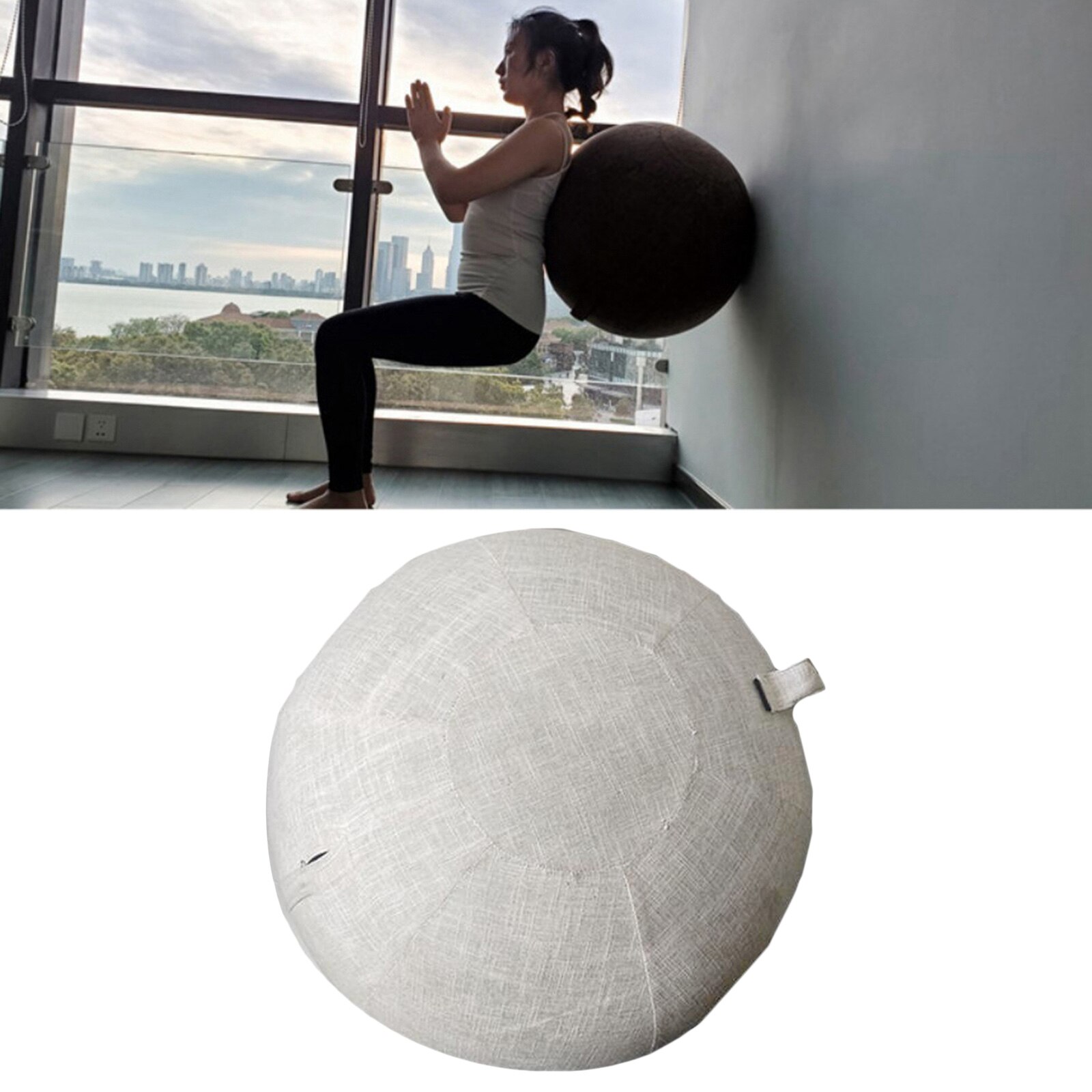 55cm træningsbolddæksel yoga pilates bold siddende kuglestolovertræk træningsbold beskytter dækning pilates gymbold