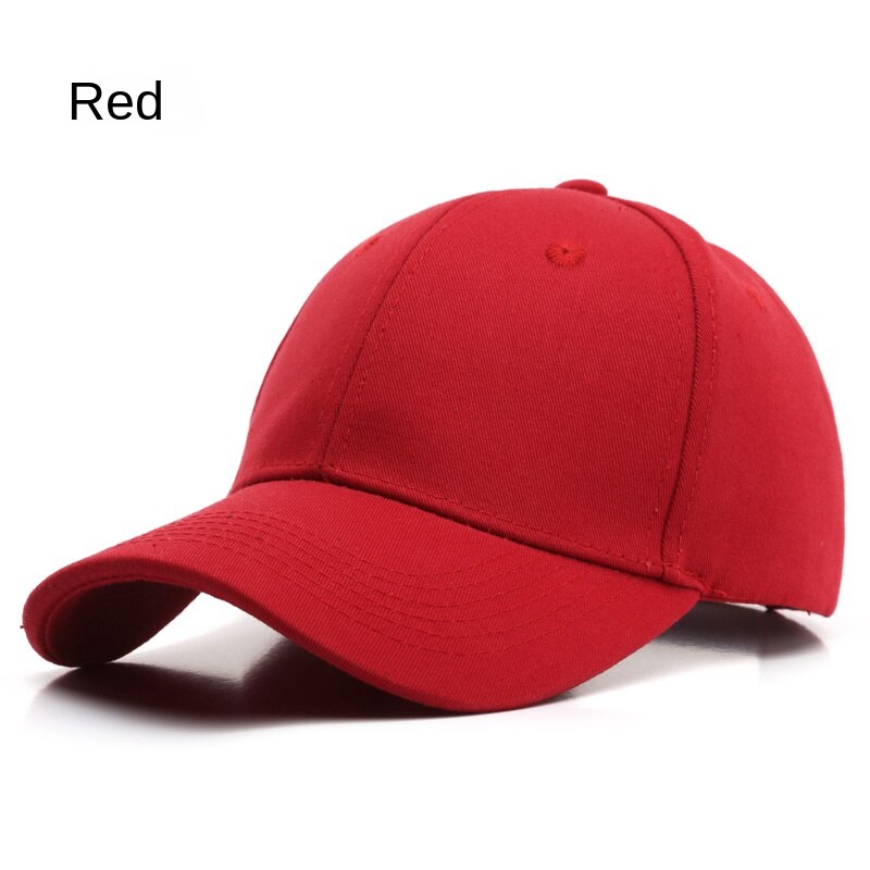SLECKTON 100% Cotton Baseball Cap for Men and Women Simple Solid Color Hat: Red