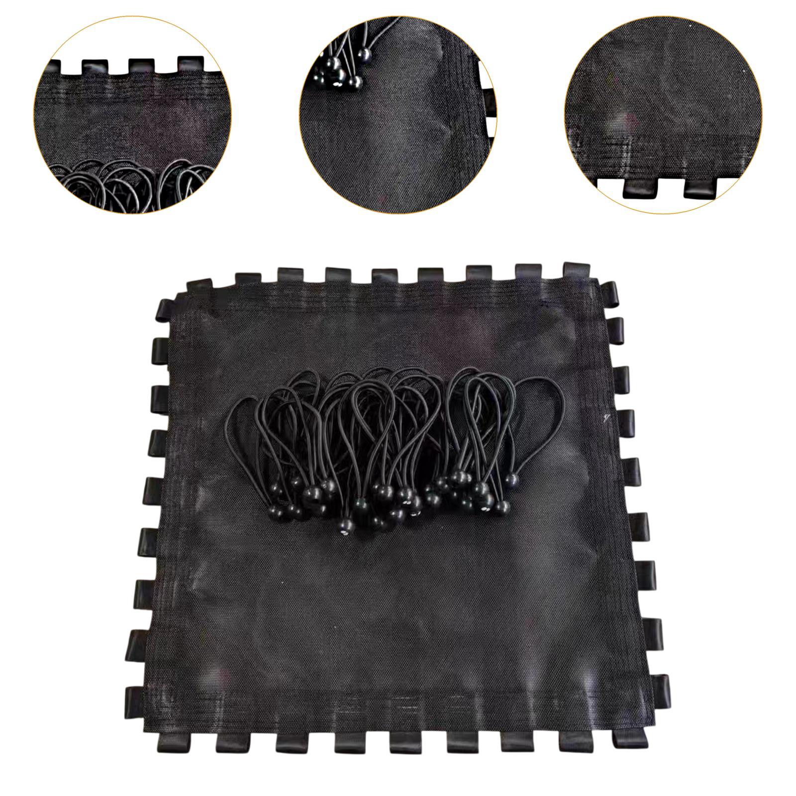 Trampoline Replacement Mat Easy to Install Reliable Trampoline Mesh Mat with 36 Ball Bungee Cords for Gymnastics Workout