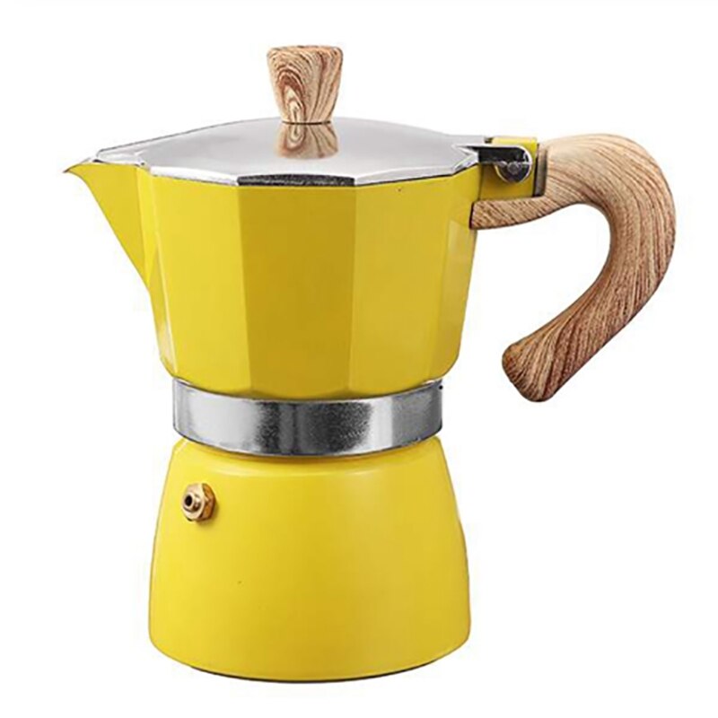 Aluminum Italian Moka Espresso Coffee Machine Filter Stove Pot 6 Cups: Default Title