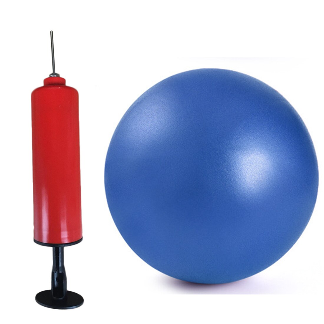 Pilates Ball Soft Thick PVC Inflatable Anti-slip Light weight Fitness Set: Blue