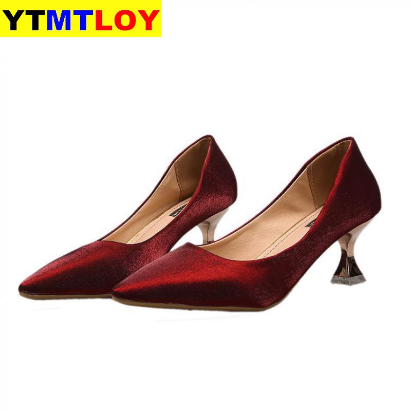 High Heels Women Pumps Pointed Toe Work Pump Stiletto Woman Shoes Wedding Office Career Spike Heels Summer Casual