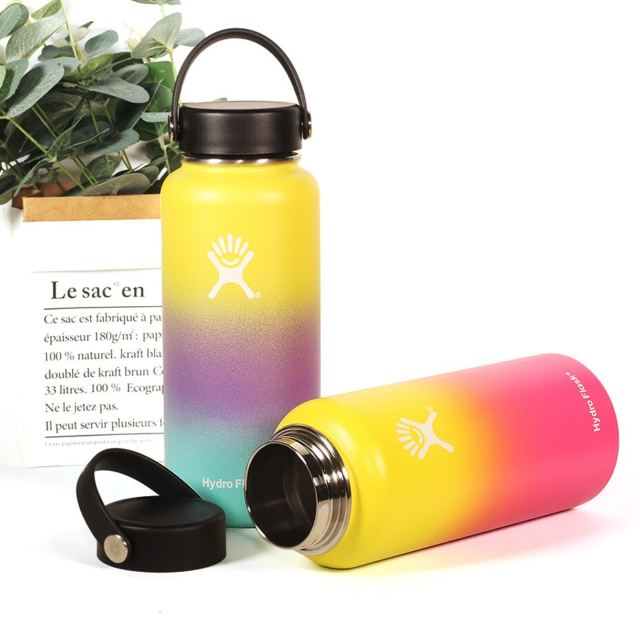 Sports Bottle Hydro Flask 32oz Tumbler Flask Vacuum Insulated Flask Stainless Steel Water Bottle Wide Mouth Outdoor