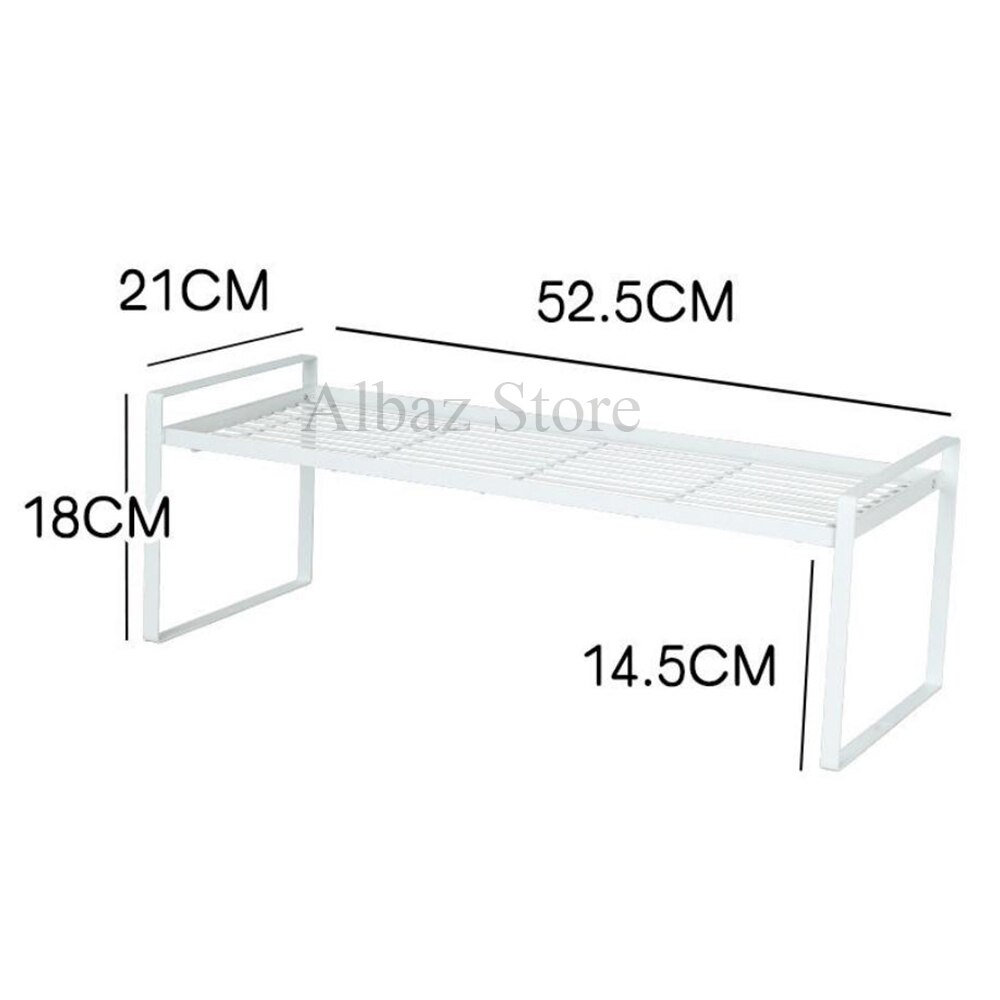 Kitchen Organizer Cabinet Layered Shelves Desktop Storage Cabinets Kitchen Gadget Supplies Storage Rack Spice Jar Cabinet Shelf: White tuba