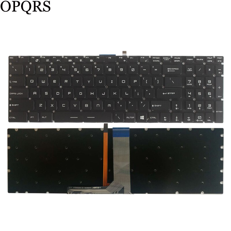 US laptop keyboard For MSI GF75 Thin 8RC 9RD 9RD 9SC 9SE S1N-3EUS215-SA V143422AK1 V143422AS1