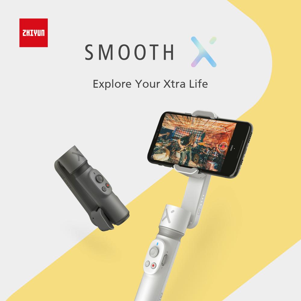 Zhiyun smooth x smartphone gimbal, handheld stabilisator, anti-shake selfiestick voor smartphones zoals iphone, samsung, huawei, xiaomi en redmi.