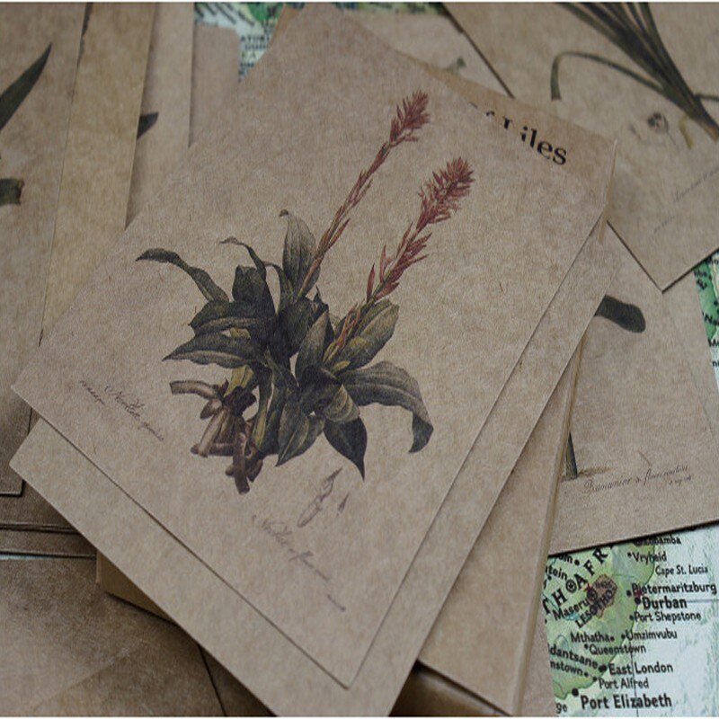 1pack Vintage postcard flower series card Post office mail stationery supplies Christmas goods 14.5*10.5CM