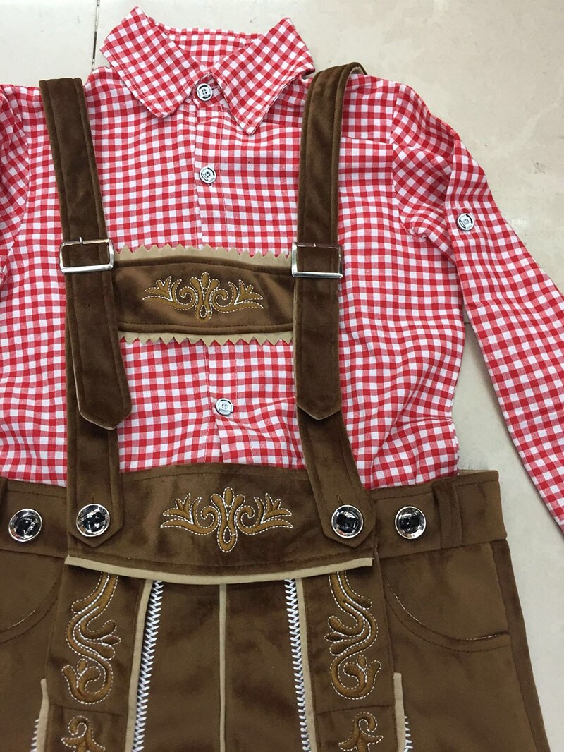 Oktoberfest kostume til børn drengelederhosen bayersk oktoberfest festival festtøj karnevalskostumer til børn