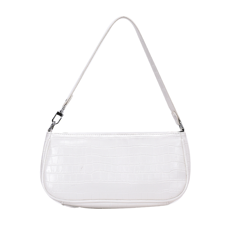 Retro Schoudertas Mini Hand Tassen Voor Vrouwen Lederen Totes Vintage Kleine Schoudertas Handtassen En Portemonnees Vrouwelijke Bolsos: White shoulder bag