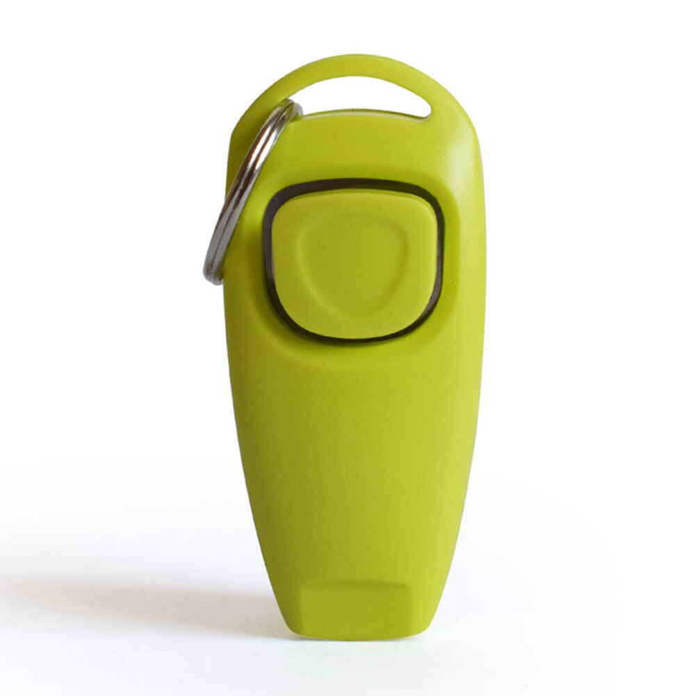 Combo hondenklikker en fluitje - training, hondentrainer klik puppy met gids, met sleutelhanger en: Lichtgroen