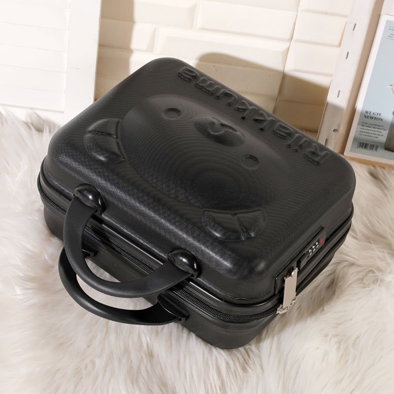 Hand Cosmetic Case 14 InchMakeup Beauty Case Cosmetic Bag Lockable Jewelry Box for Ladys Pink: F