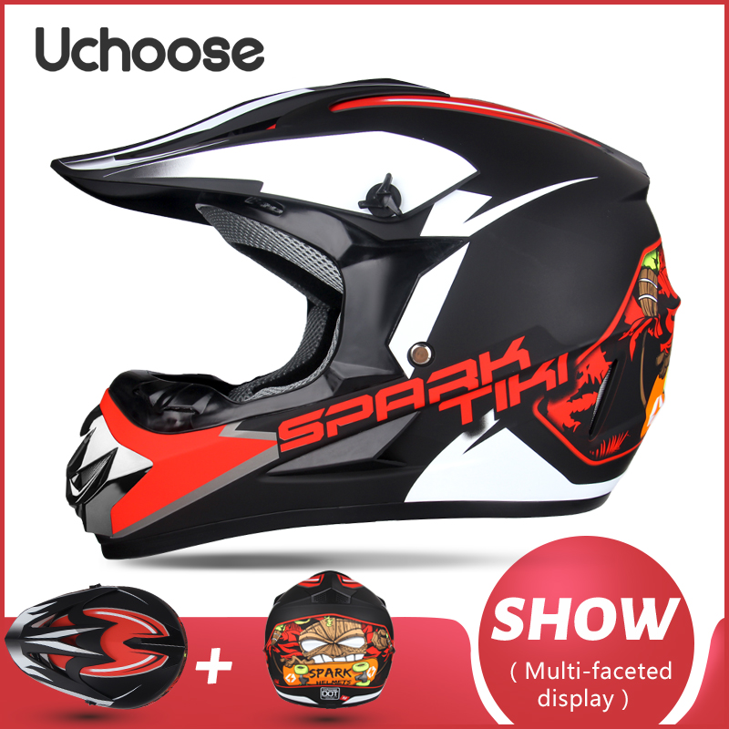 Adulto feminino masculino capacetes motocross kask cruz downhill soporte casco fora de estrada capacete de corrida clássico da motocicleta original enduro: Laranja / XL