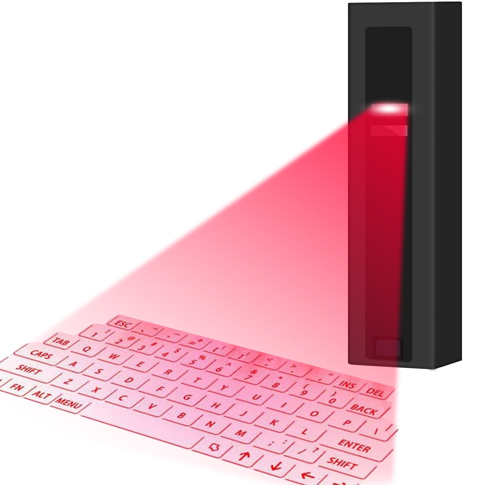 Virtual Wireless Bluetooth Portable Projection Keyboard Outdoor Office Portable keyboard For Smart Phone Table Notebook Laptop: Black